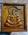 Picture of Lord Hanuman - Wooden Statue - Natural Wood - Carving - 12 * 12 inch | Shivan Wooden Frame